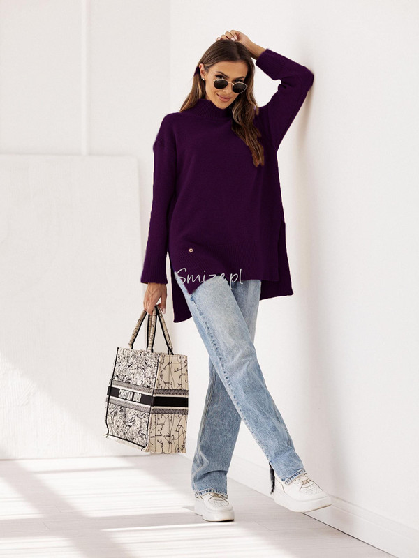 Sweter damski wełniany półgolf ARIA Madame Sue