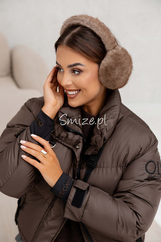 Nauszniki damskie / ocieplacze mokka