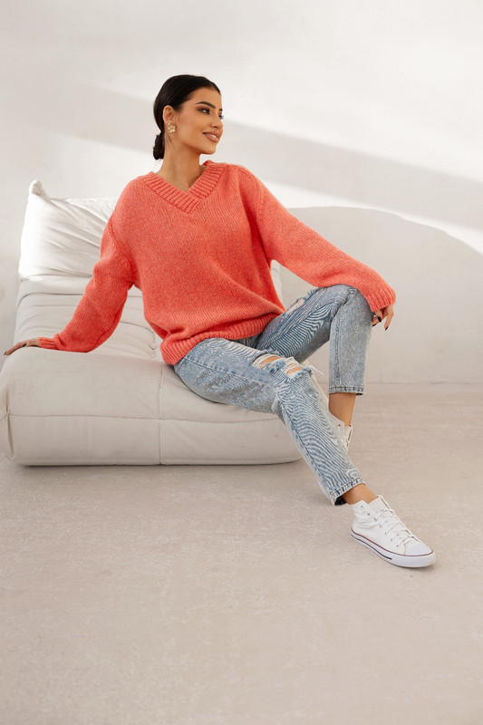 Sweter damski wełna moher premium Sisi V neck Madame Sue