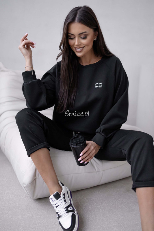 Komplet dresowy masełkowy min min, czarny