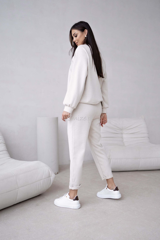 Komplet dresowy masełkowy min min, beżowy