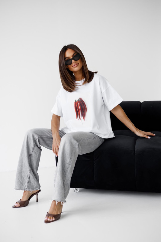 T-shirt z aplikacją 3D Chili Peppers Madame Sue