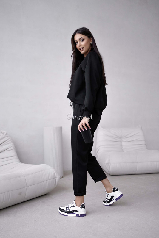 Komplet dresowy masełkowy min min, czarny