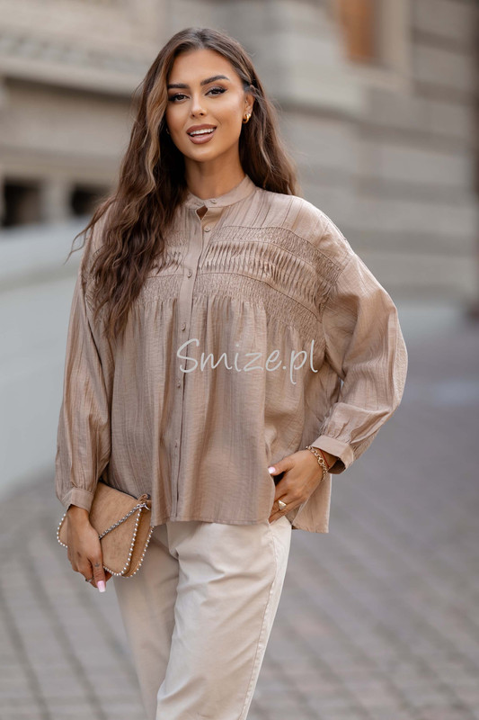 Elegancka bluzka z marszczeniem Wiya 
