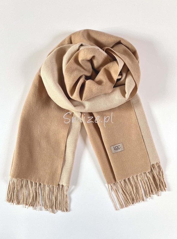Szal damski z wiskozą camel