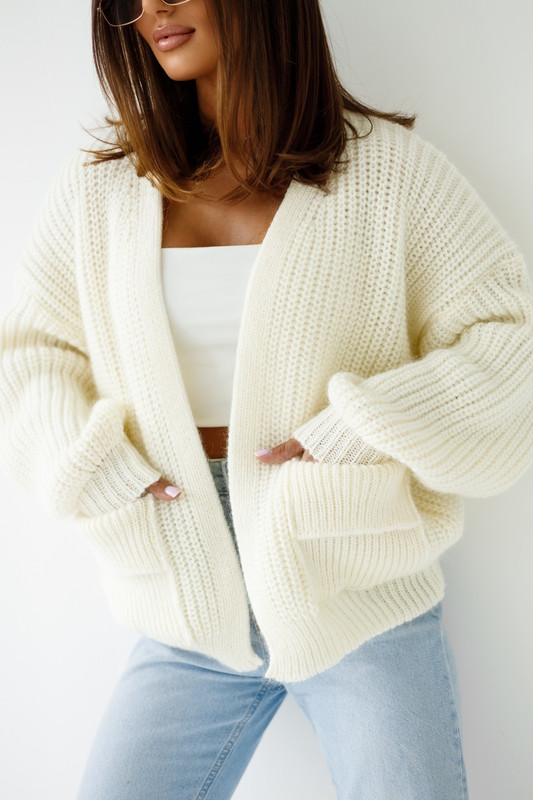 Kardigan LOLA śmietankowy Madame Sue