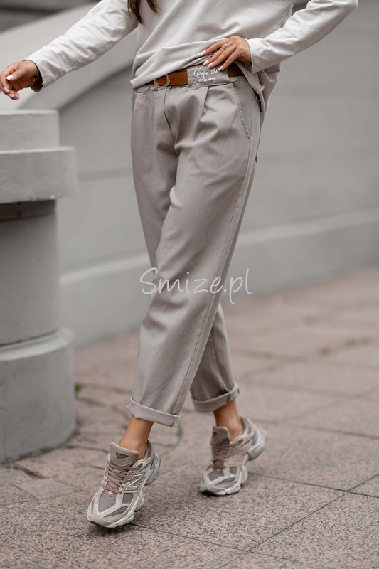Damskie spodnie Livans Escape the ordinary mokka