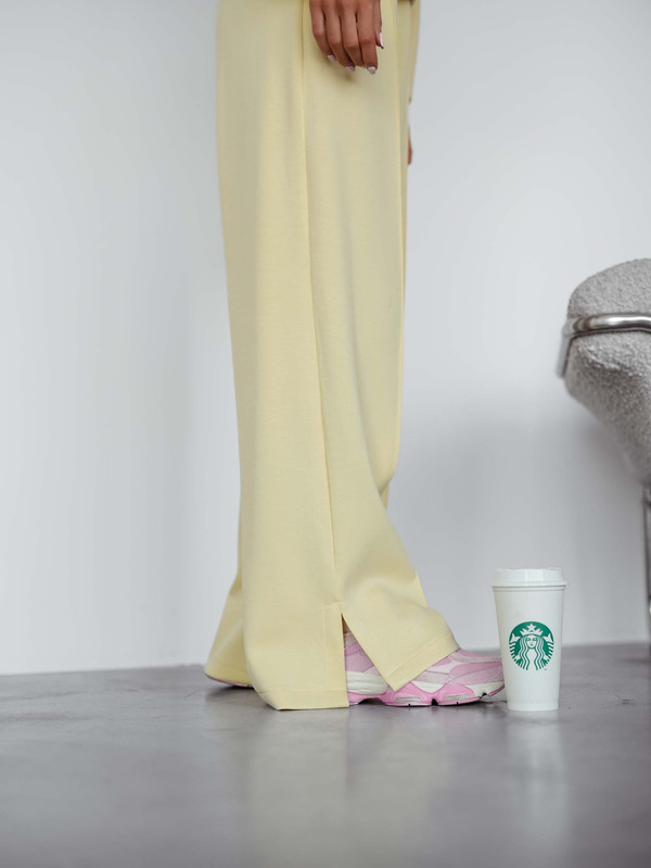 Komplet dresowy bez kaptura PASTEL, "Masełko" z wiskozy bananowy