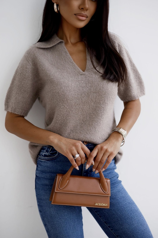 Sweter z krótkim rękawem KEIRA fango Madame Sue