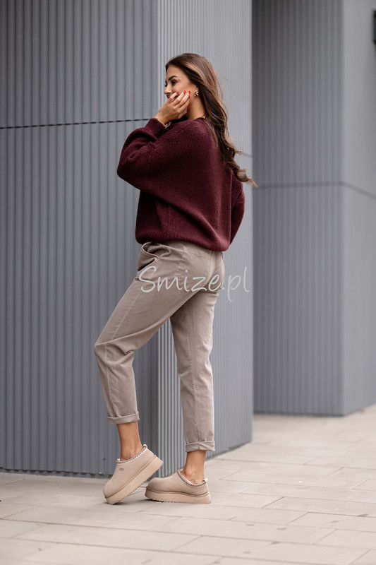 Sweter ROSES Lamya, bordowy