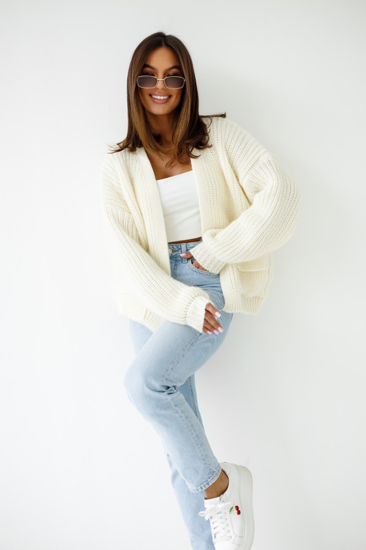 Kardigan LOLA śmietankowy Madame Sue
