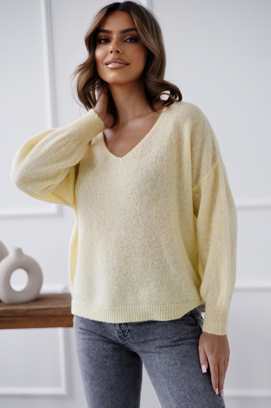 Sweter w serek BONIE baby alpaka Madame Sue