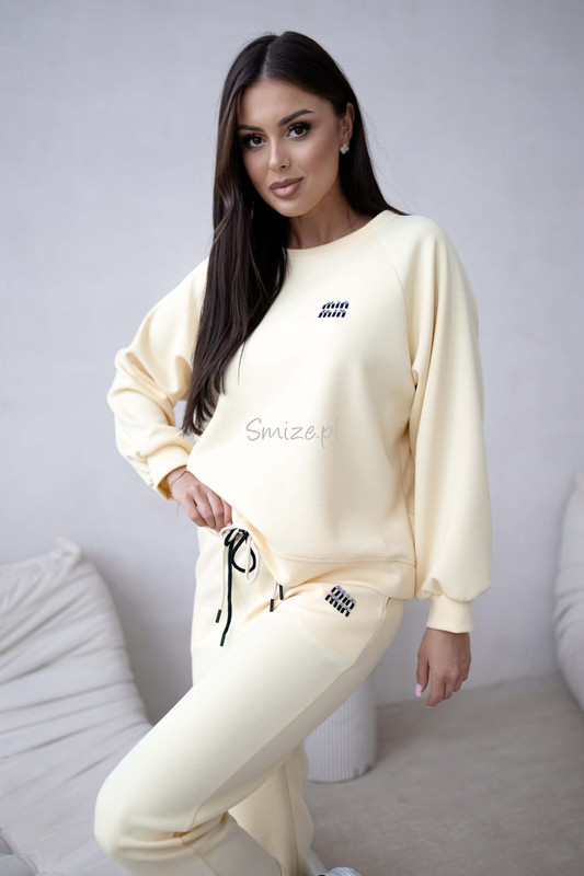 Komplet dresowy masełkowy min min, cytrynowy