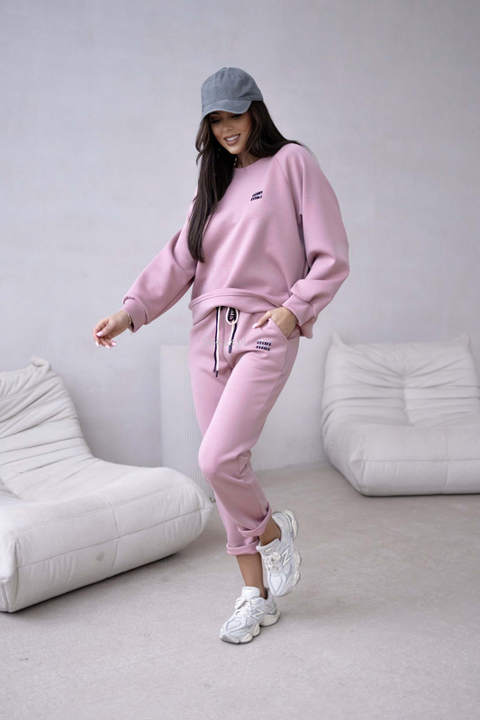 Komplet dresowy masełkowy min min, pudrowy