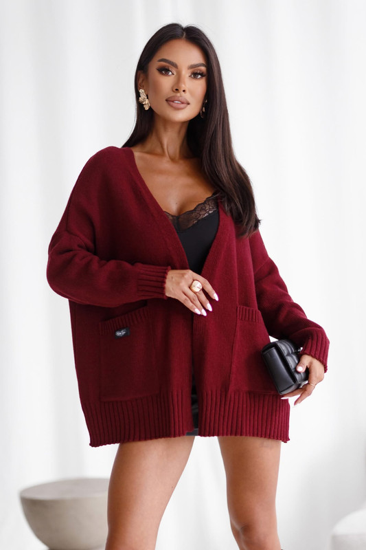Wełniany sweter damski, kardigan, narzutka Celine Madame Sue