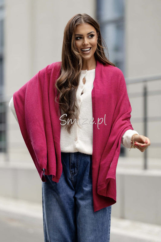 Szal kaszmirowy fuksja CASHMERE