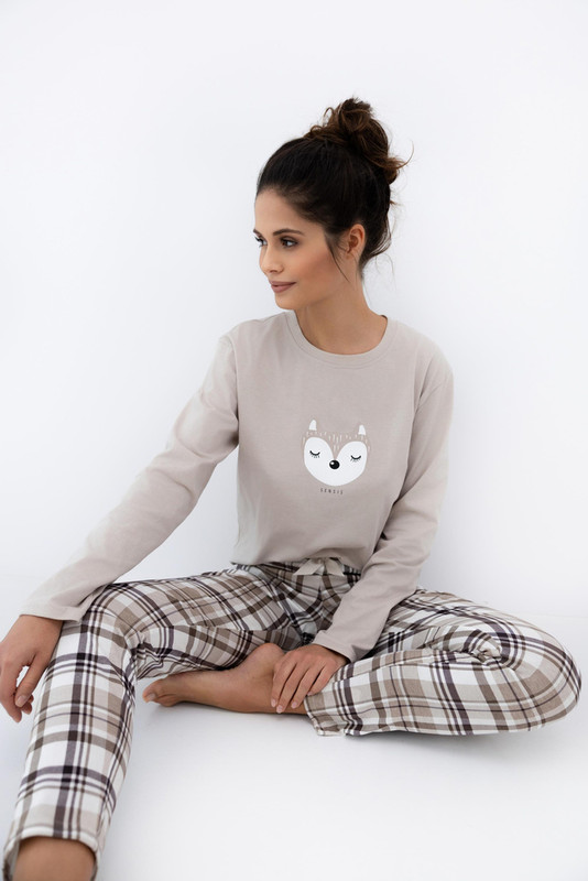 Piżama damska z długim rękawem i długimi spodniami TINSLEY, SENSIS