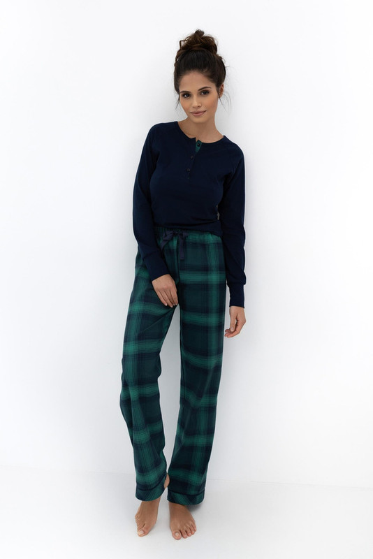 Piżama damska z długim rękawem i długimi spodniami - CASSANDRA, SENSIS