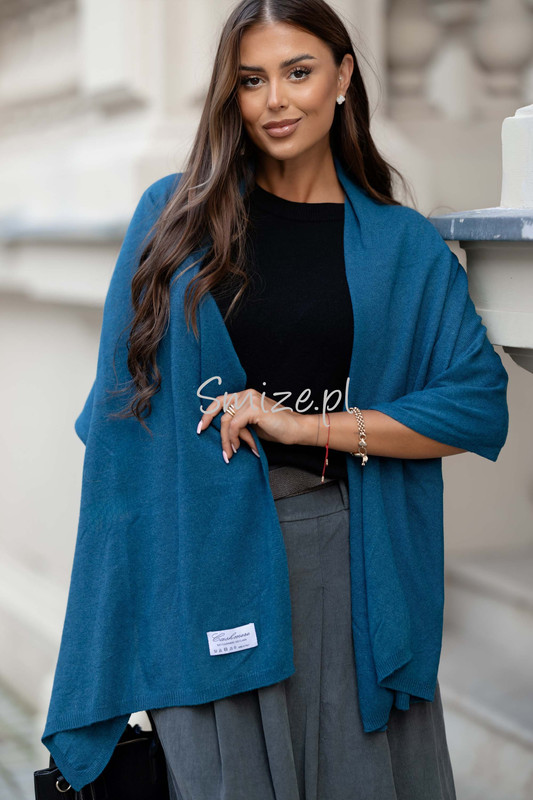 Szal kaszmirowy morski CASHMERE