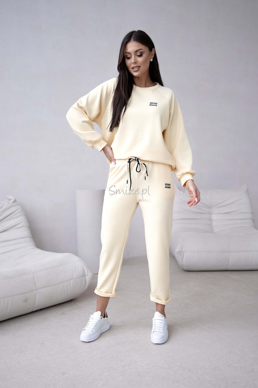 Komplet dresowy masełkowy min min, cytrynowy