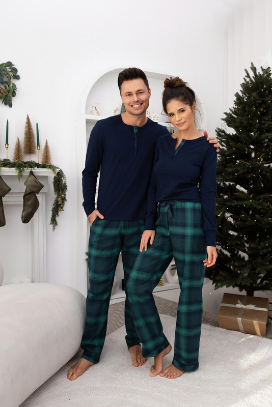 Piżama damska z długim rękawem i długimi spodniami - CASSANDRA, SENSIS