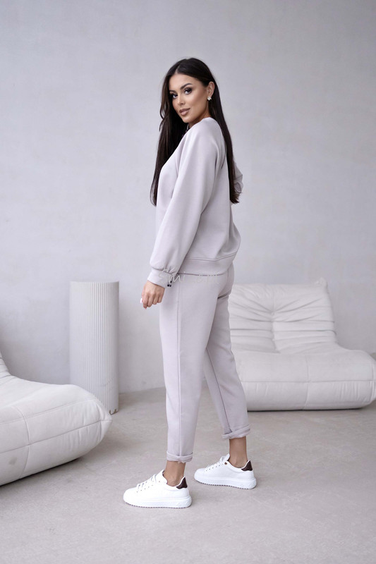 Komplet dresowy masełkowy min min, kamienny beż