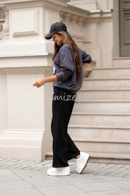 Szerokie Bawełniane Spodnie dresowe Michelle