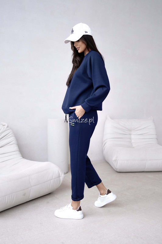 Komplet dresowy masełkowy min min, granatowy
