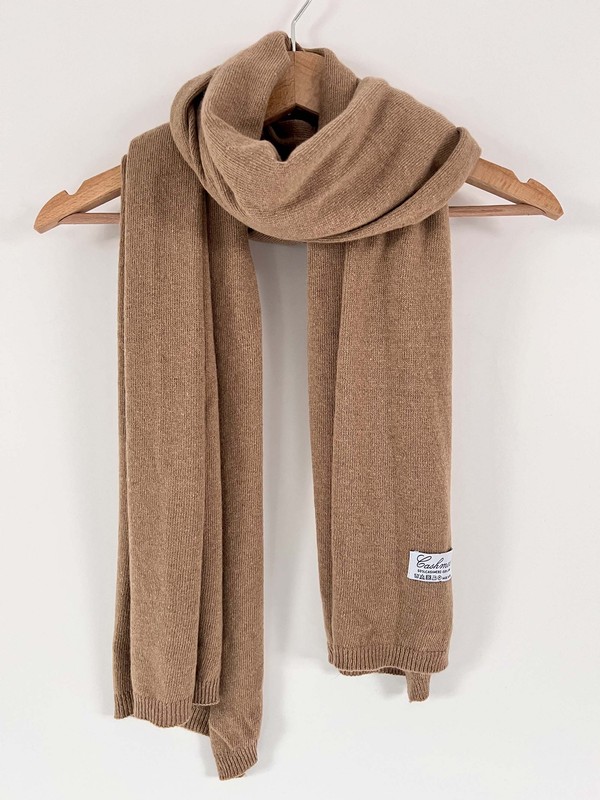 Szal kaszmirowy camel CASHMERE