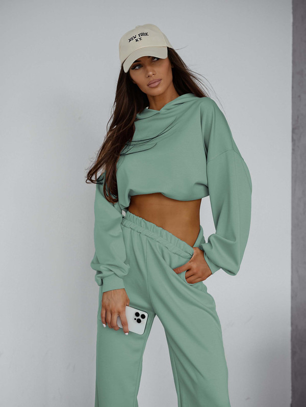 Komplet dresowy "Masełko" szałwia