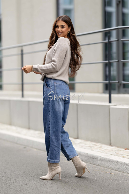 Spodnie jeansowe damskie typu boyfriend