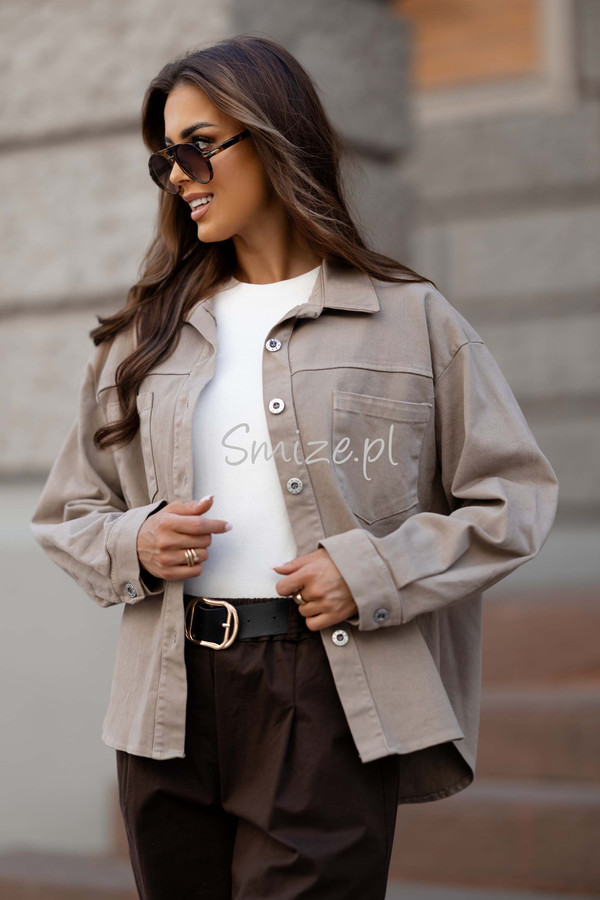 Kurtka damska o kroju koszuli fango
