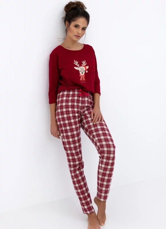 Bawełniana Piżama damska z długim rękawem i długimi spodniami  MALLORY, SENSIS