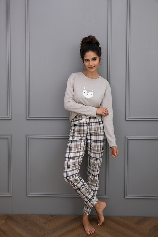 Piżama damska z długim rękawem i długimi spodniami TINSLEY, SENSIS