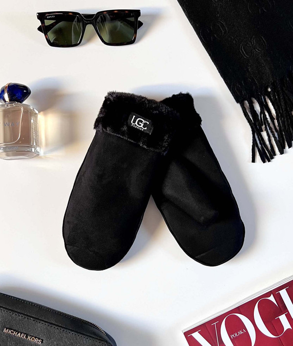 Rękawiczki jednopalczaste - ciepłe i stylowe - czarny