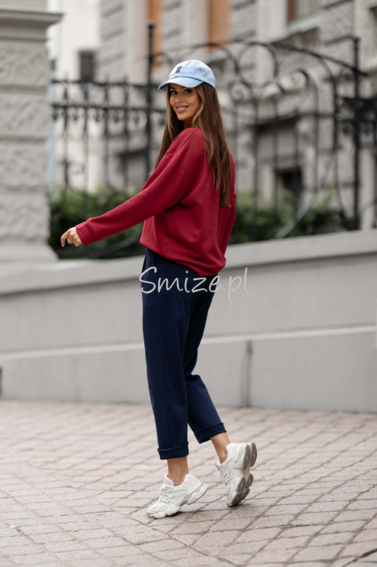 Damskie spodnie Livans Escape the ordinary granatowe