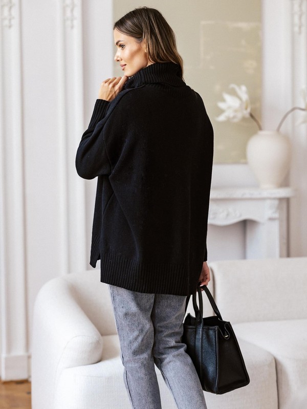 Sweter damski wełniany golf JOSE Madame Sue