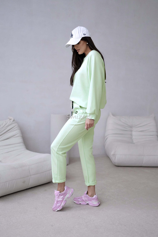 Komplet dresowy masełkowy min min, pistacjowy