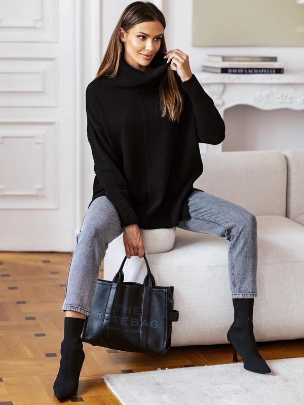 Sweter damski wełniany golf JOSE Madame Sue