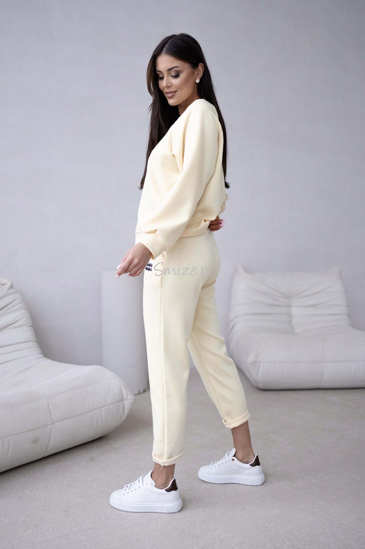 Komplet dresowy masełkowy min min, cytrynowy