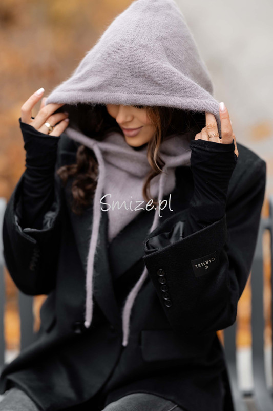 Kominokaptur, balaklawa damska z angory Smize, fango