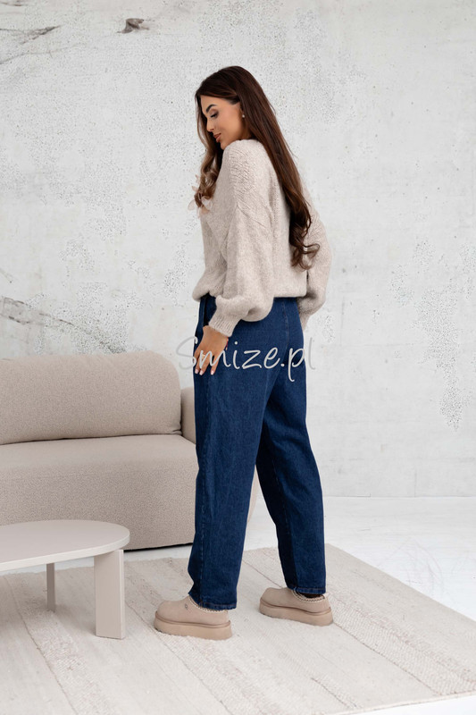 Szerokie spodnie damskie Balloon Fit Jeans
