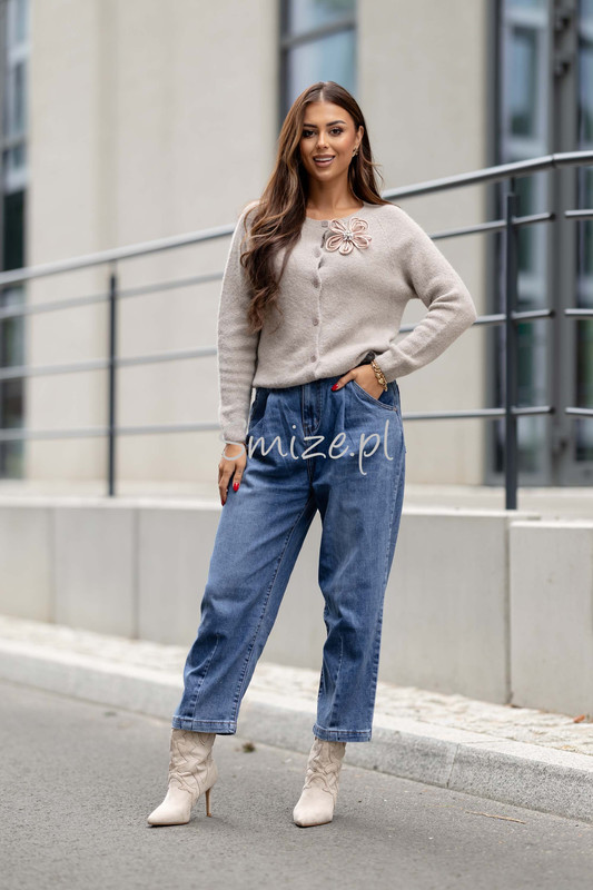 Spodnie jeansowe damskie typu boyfriend