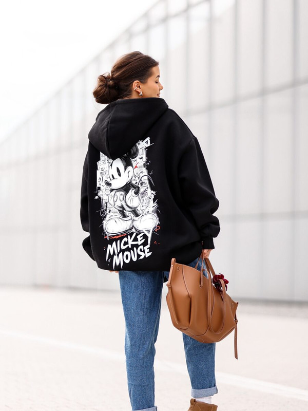 Bluza OVERSIZE Mickey Mouse, czarny
