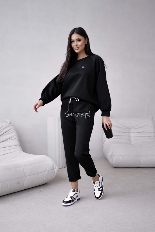 Komplet dresowy masełkowy min min, czarny
