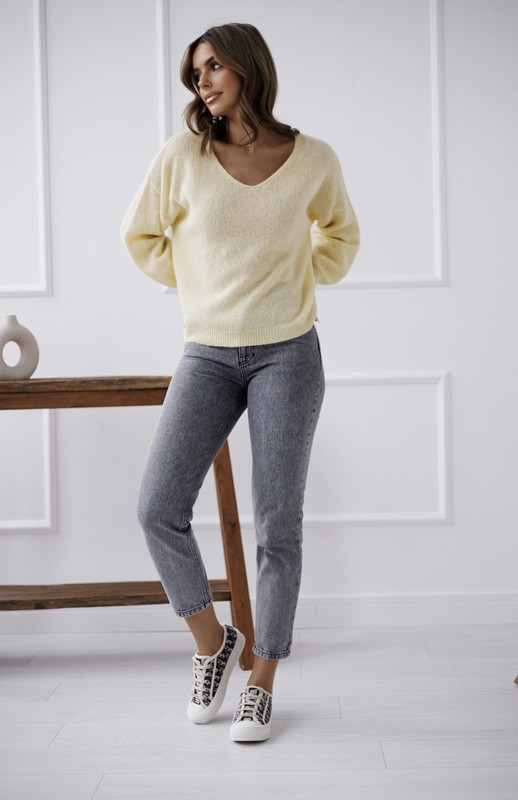 Sweter w serek BONIE baby alpaka Madame Sue