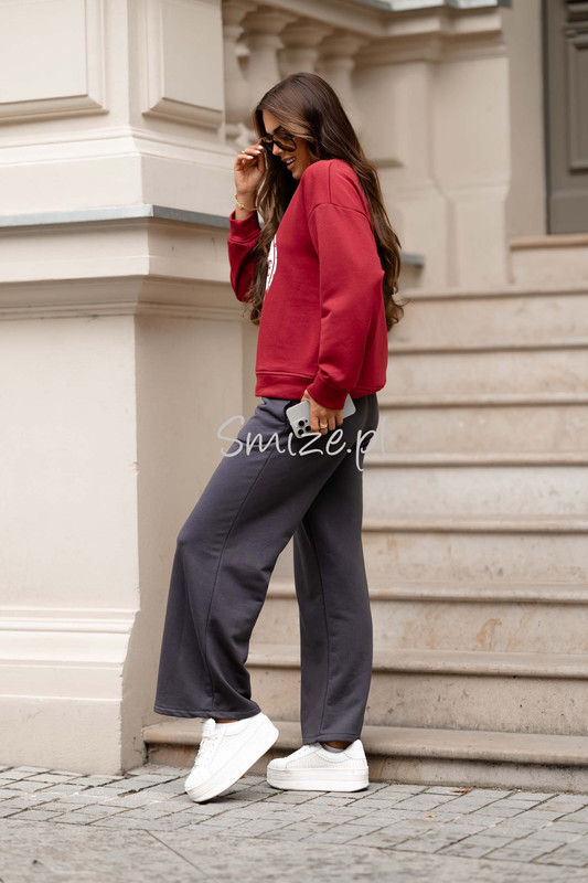 Szerokie Bawełniane Spodnie dresowe Michelle