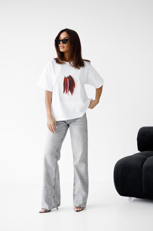 T-shirt z aplikacją 3D Chili Peppers Madame Sue