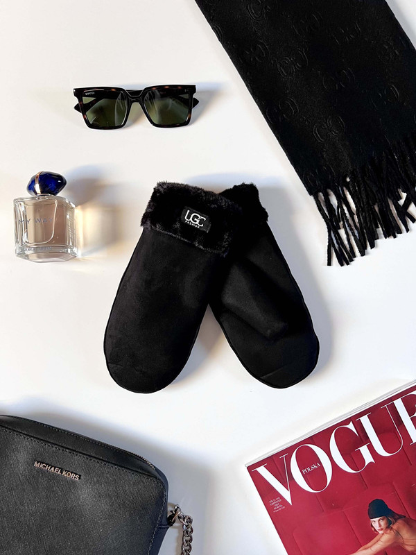 Rękawiczki jednopalczaste - ciepłe i stylowe - czarny