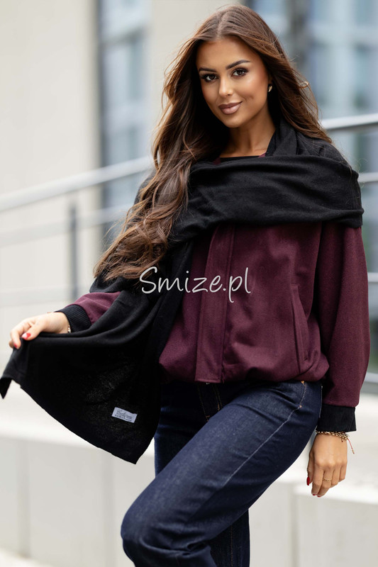 Szal kaszmirowy czarny CASHMERE